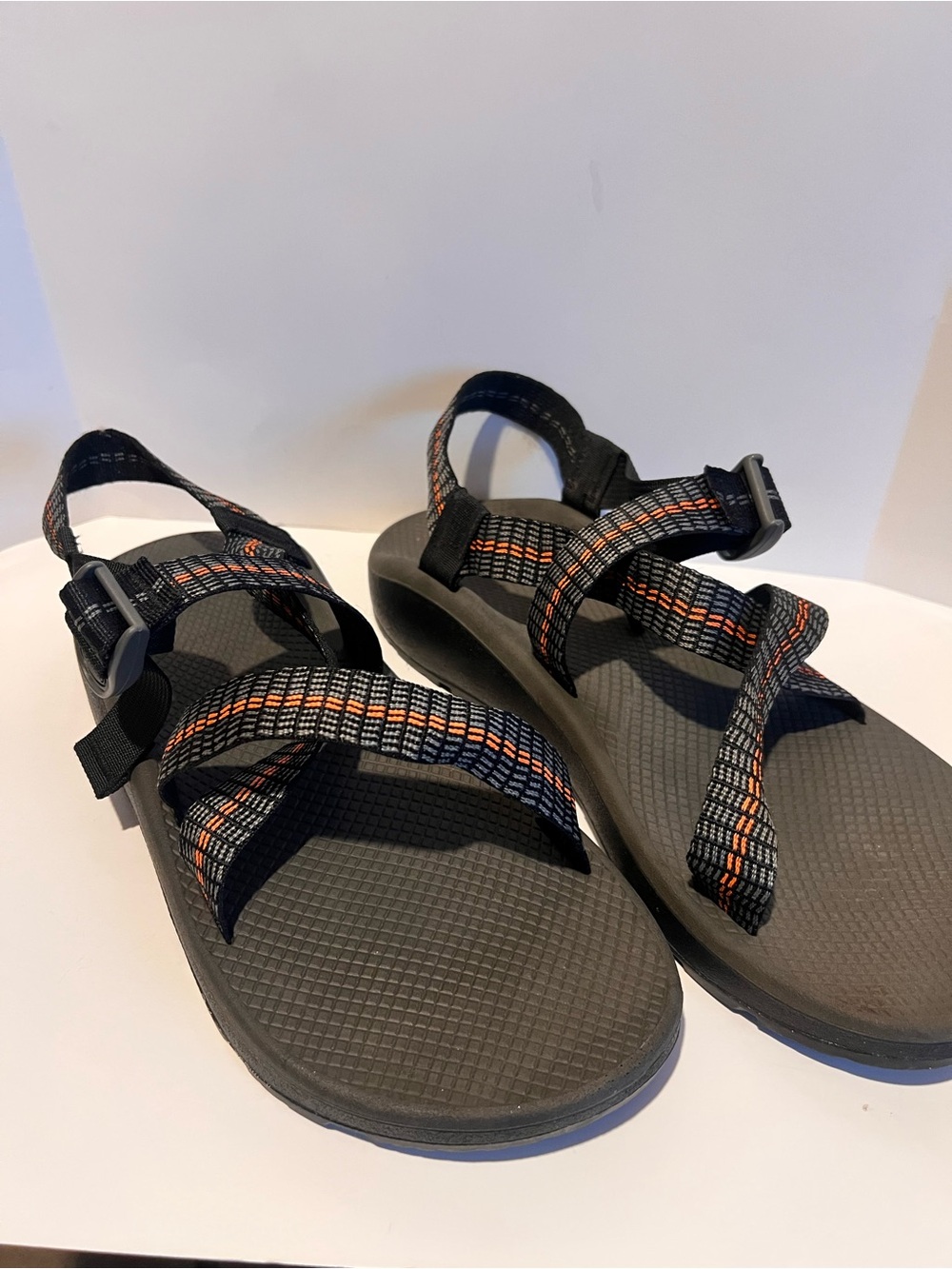 Chaco Men's Z/Cloud sport sandals in Traffic Orange color